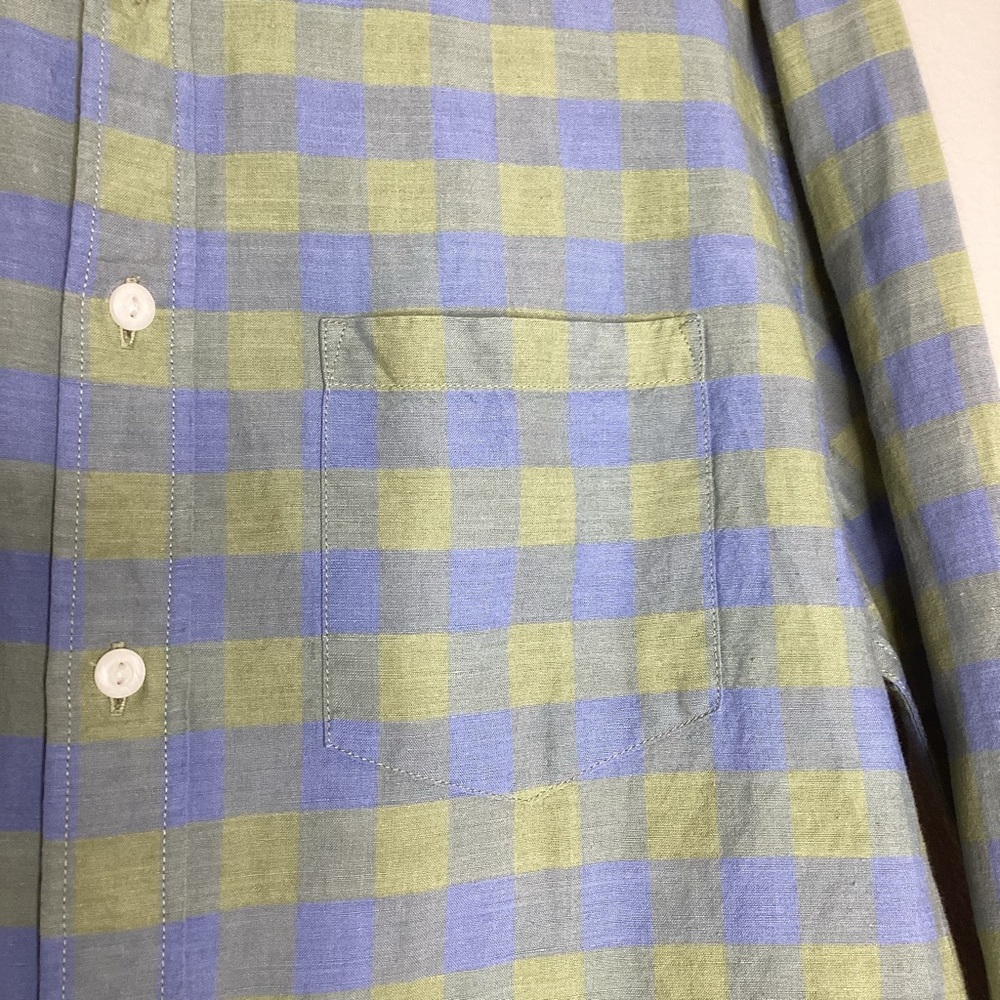 J. Crew Blue and Green Plaid Button-Down Shirt - Picture 5 of 7